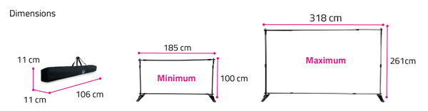 banner extensible taille structure